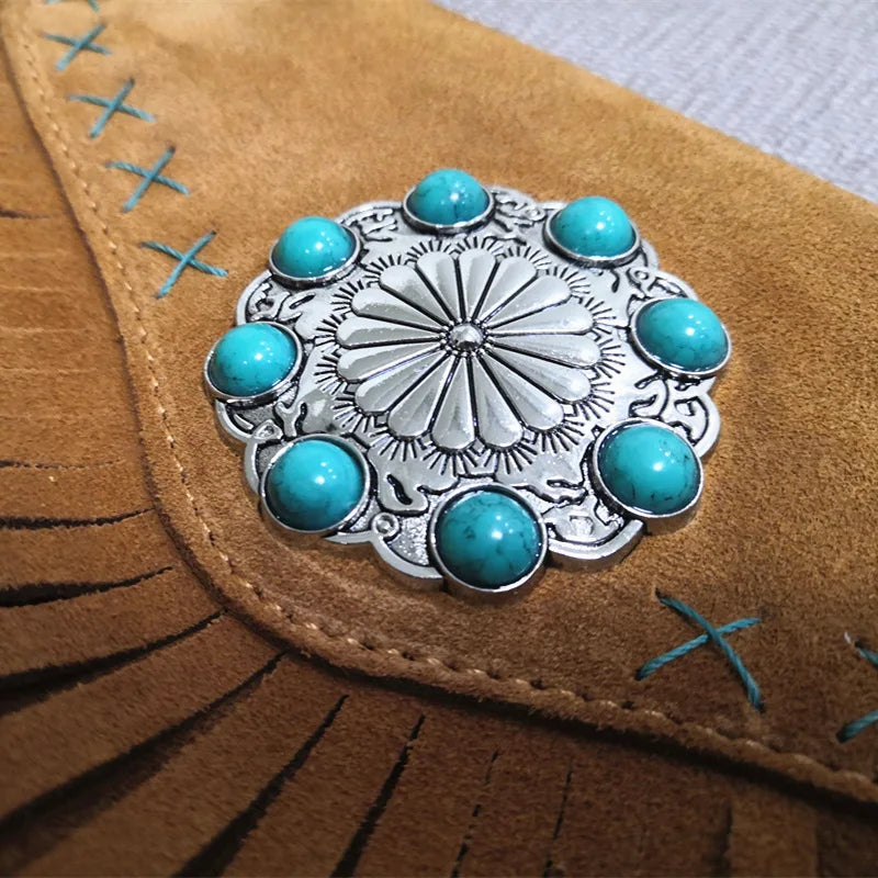 Female Genuine Leather Bohemian Gypsy Handbag