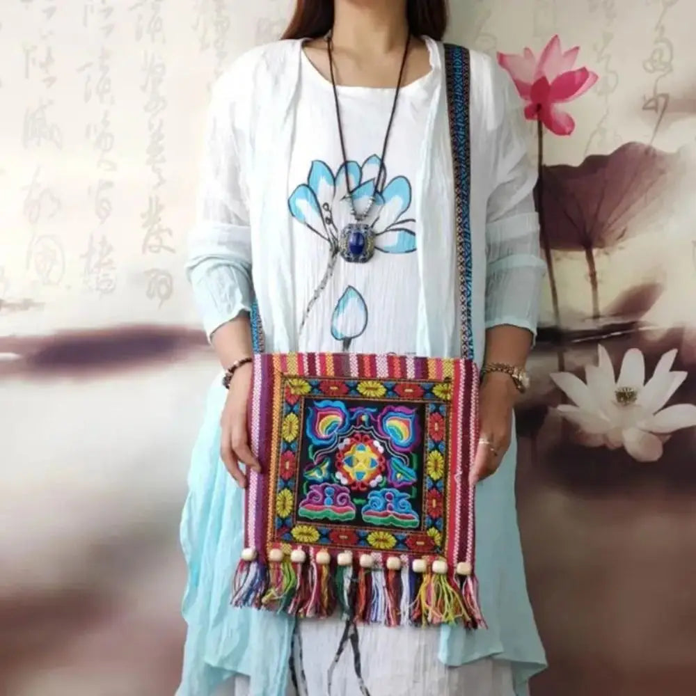 Vintage Hmong Tribal Ethnic Thai Indian Boho Shoulder Bag
