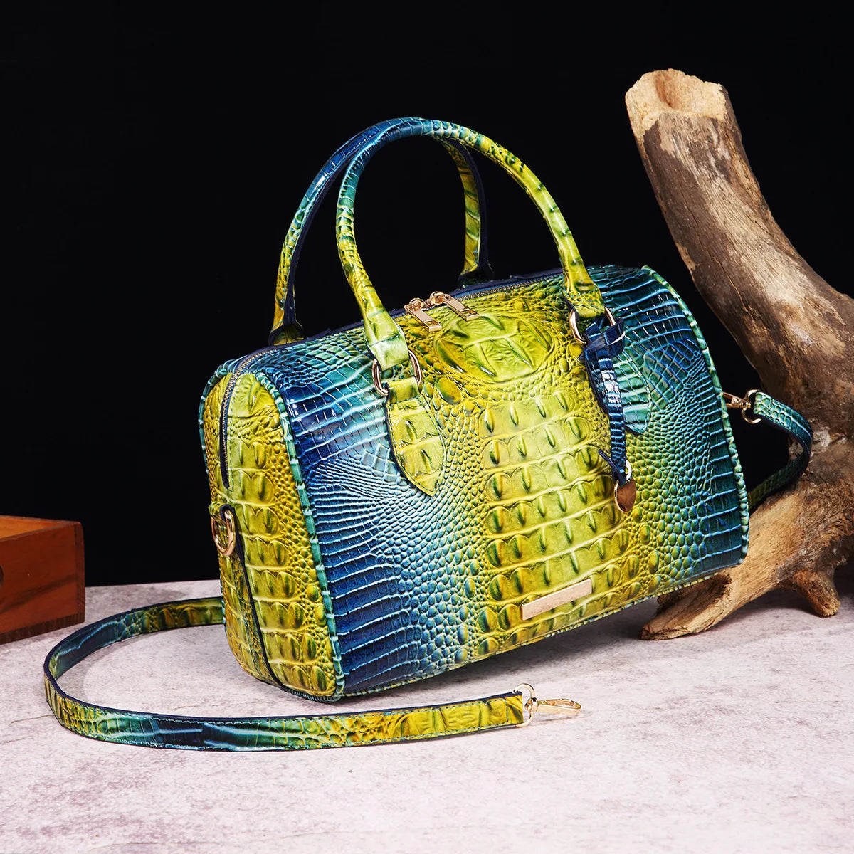 Alirattan Crocodile Pattern Handbags for Women