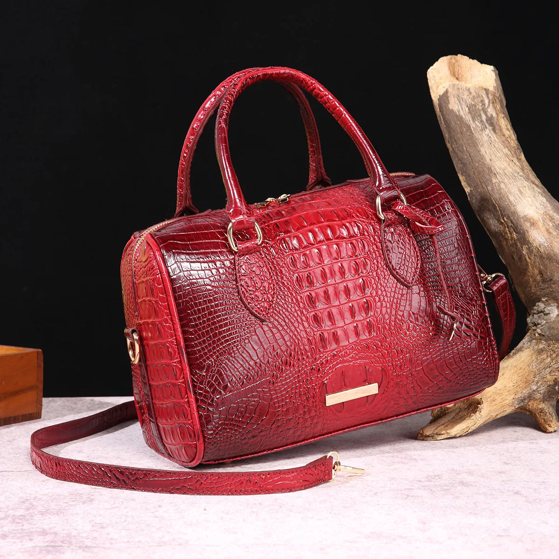 Alirattan Crocodile Pattern Handbags for Women