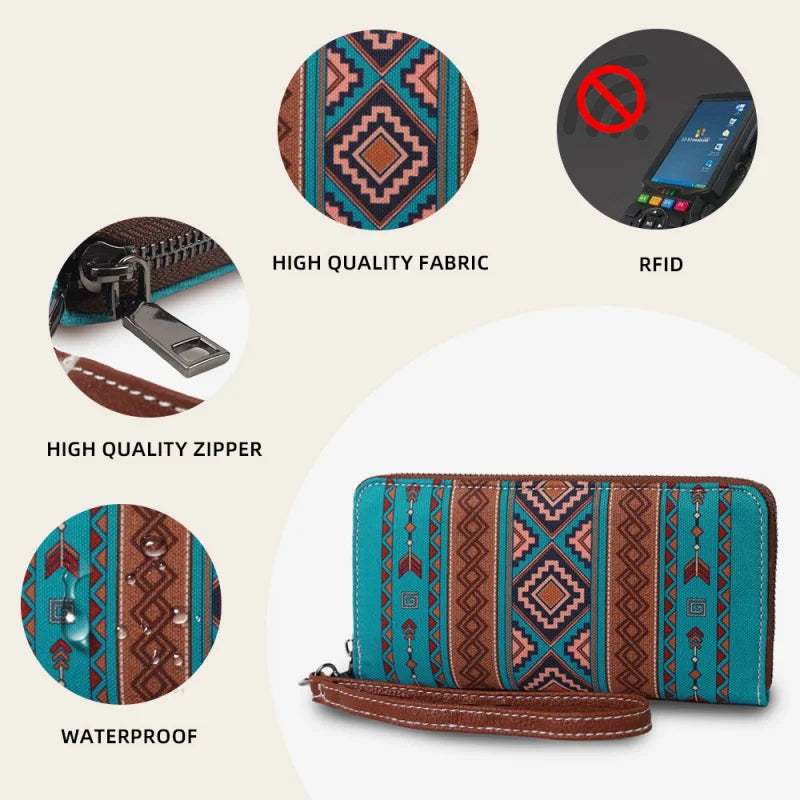 Clutch Vintage Wristlet Wallet for Women