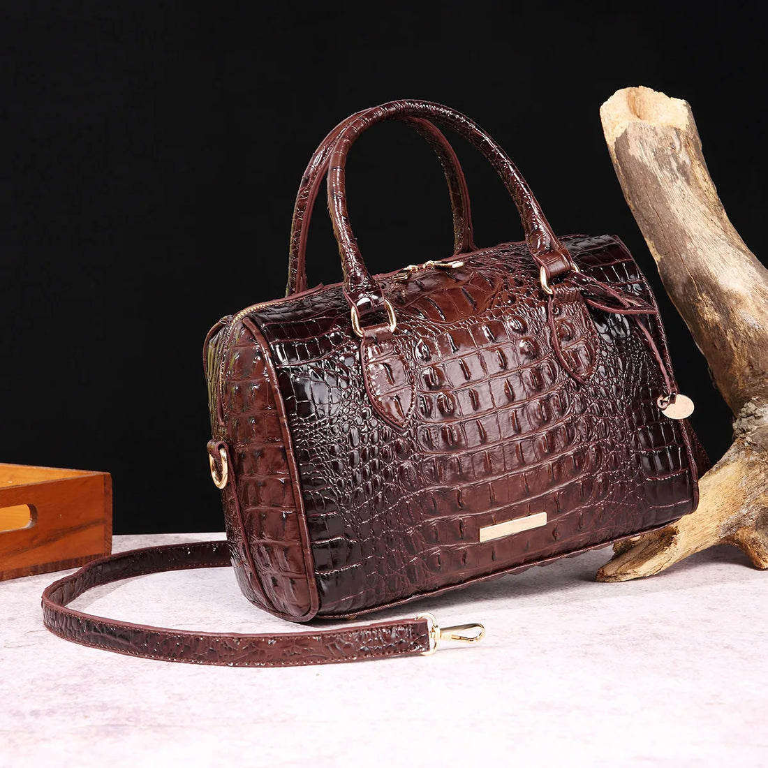 Alirattan Crocodile Pattern Handbags for Women