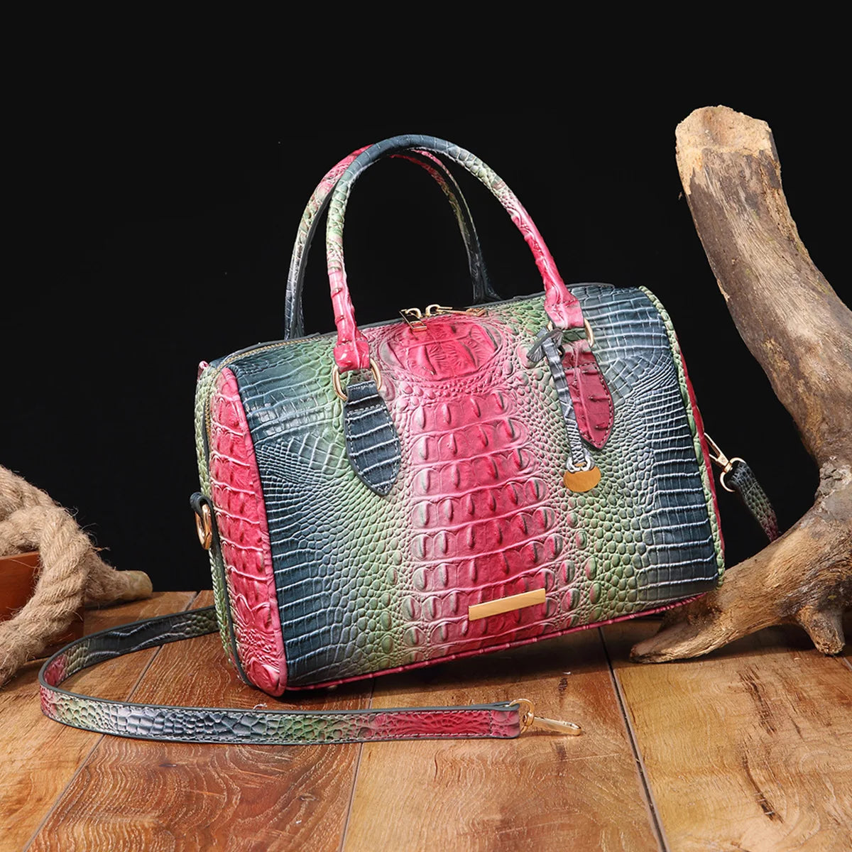 Alirattan Crocodile Pattern Handbags for Women