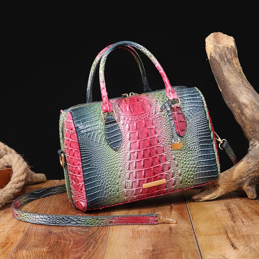 Alirattan Crocodile Pattern Handbags for Women