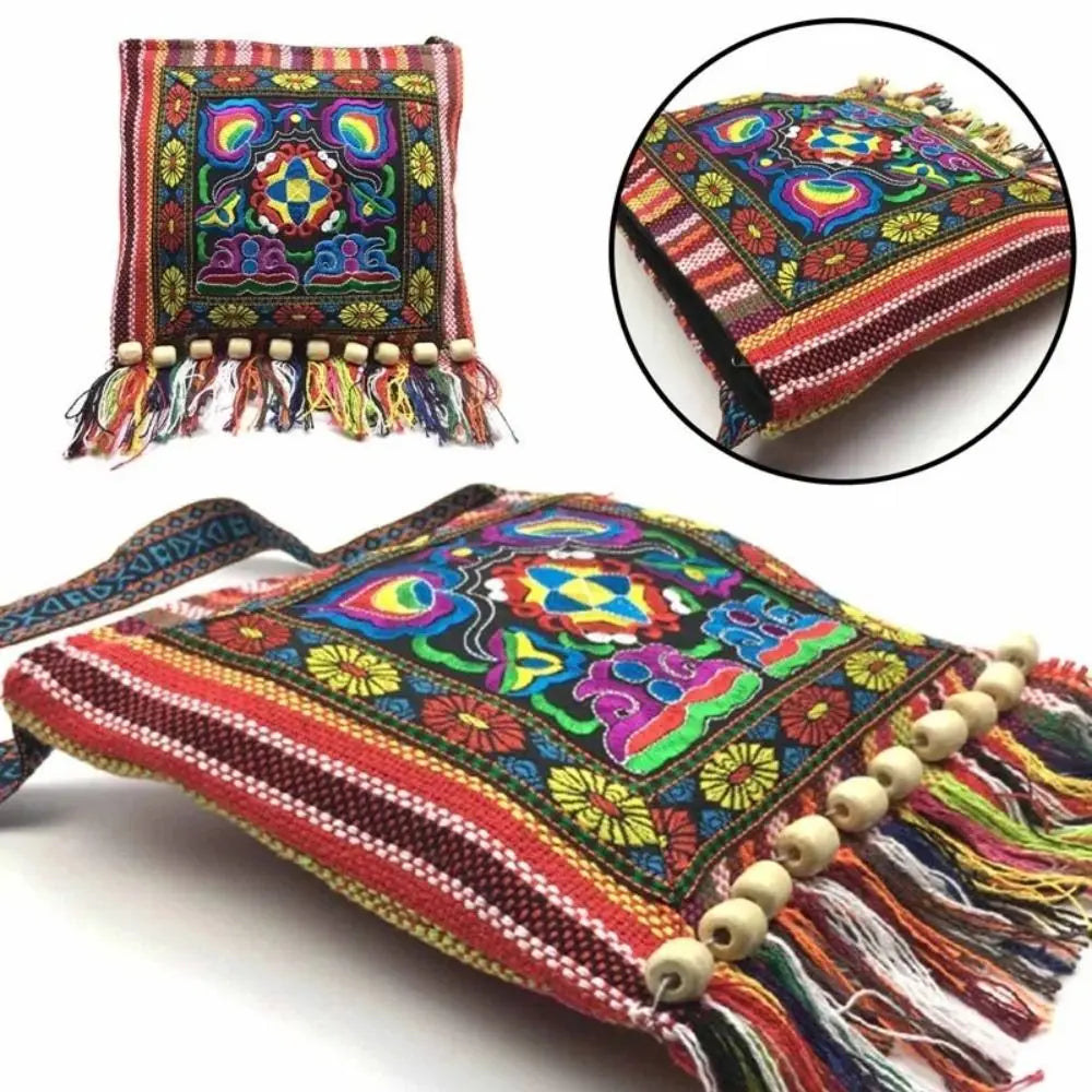 Vintage Hmong Tribal Ethnic Thai Indian Boho Shoulder Bag