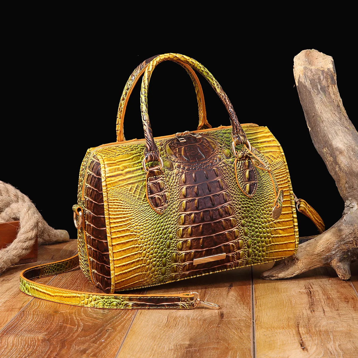 Alirattan Crocodile Pattern Handbags for Women