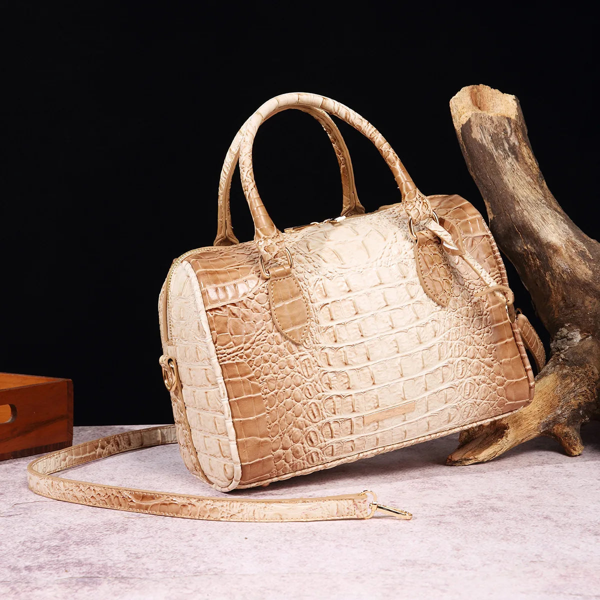 Alirattan Crocodile Pattern Handbags for Women