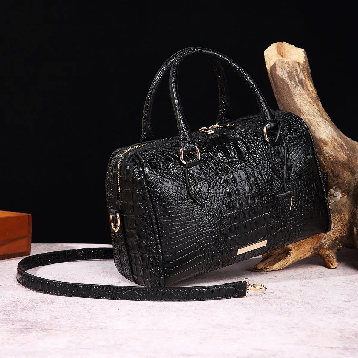 Alirattan Crocodile Pattern Handbags for Women