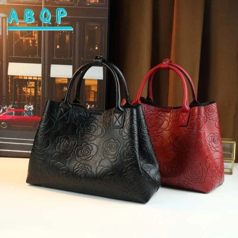Red Flower Women's Handbag
