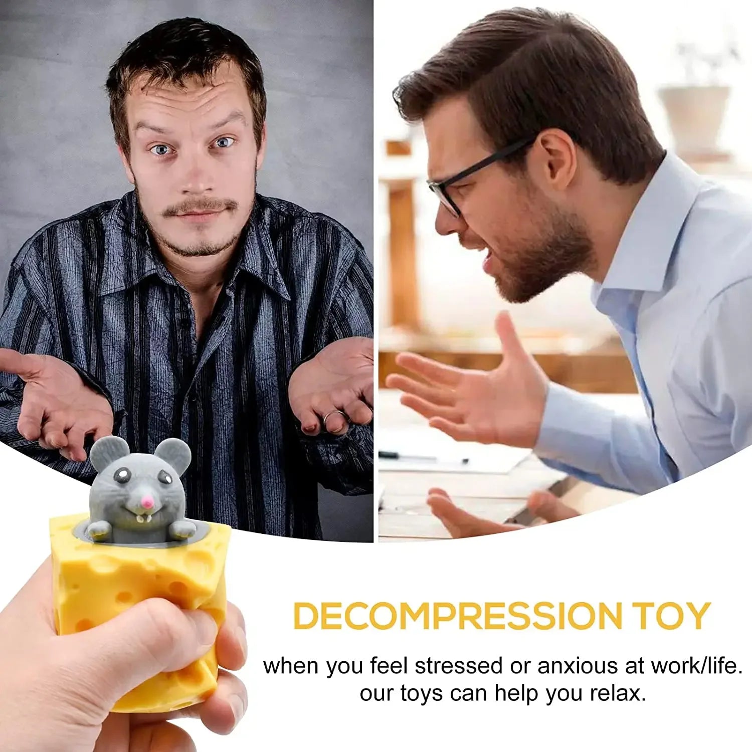 Cheese Mouse Cup Decompression Squeeze Cheese Toys