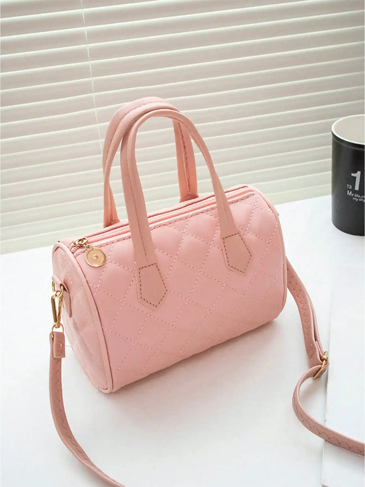 Classic Monogram Print Barrel Bag Pink
