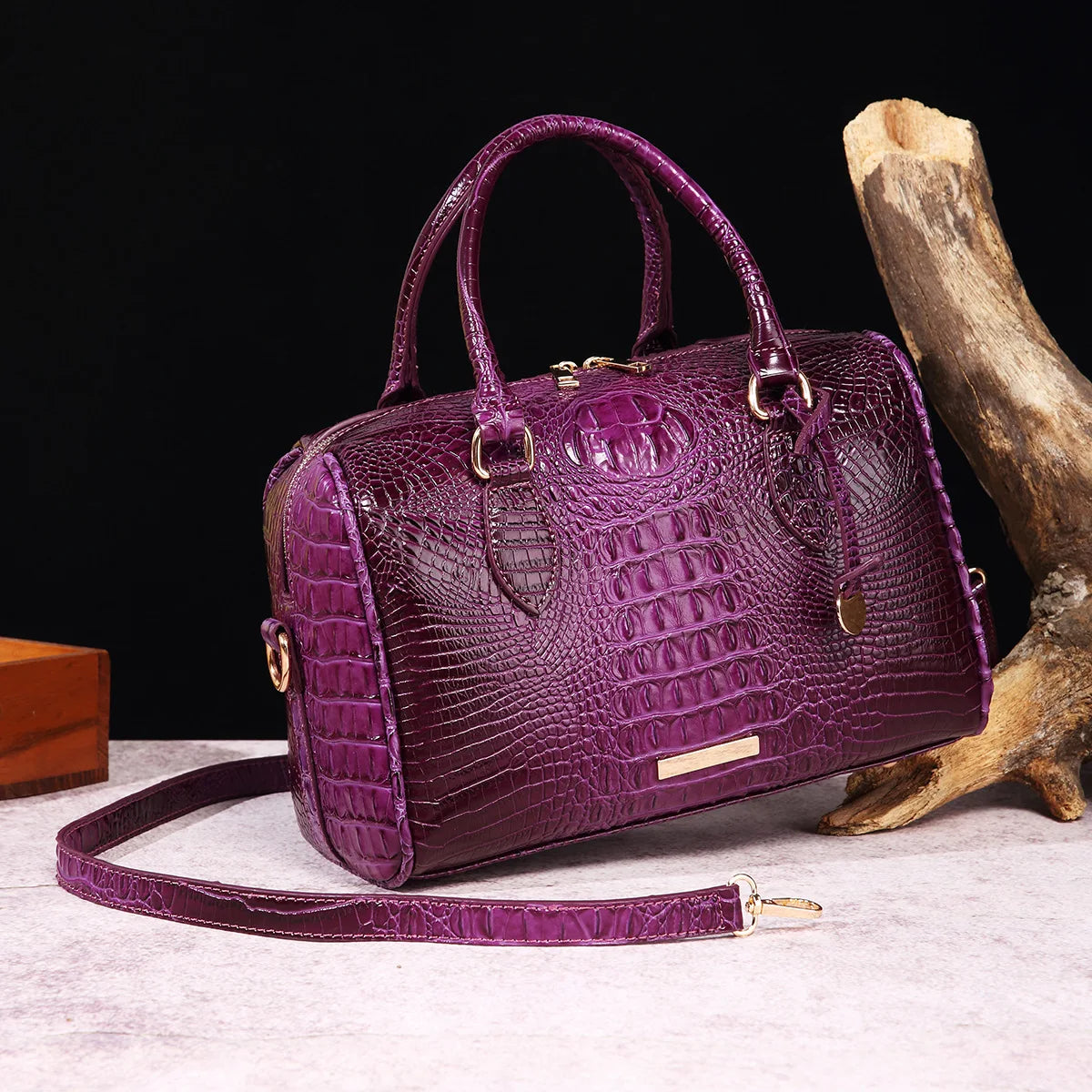Alirattan Crocodile Pattern Handbags for Women