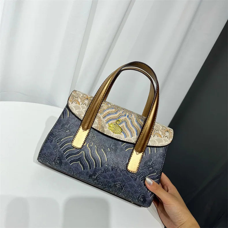 Embroidered Handbag Artistic National Style Women's