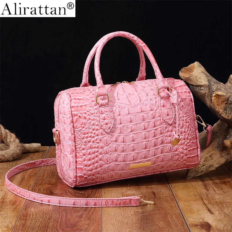 Alirattan Crocodile Pattern Handbags for Women