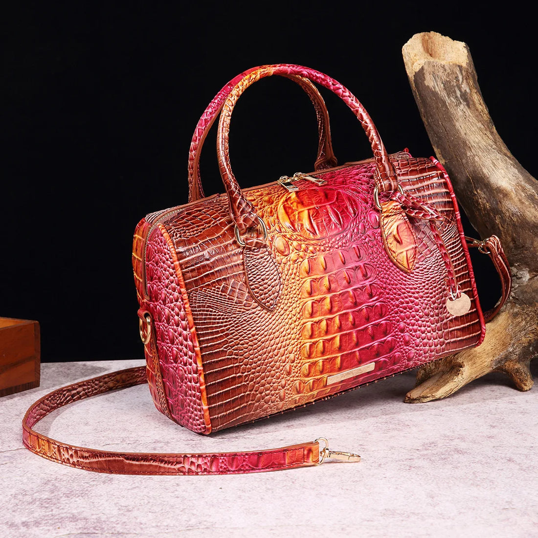 Alirattan Crocodile Pattern Handbags for Women