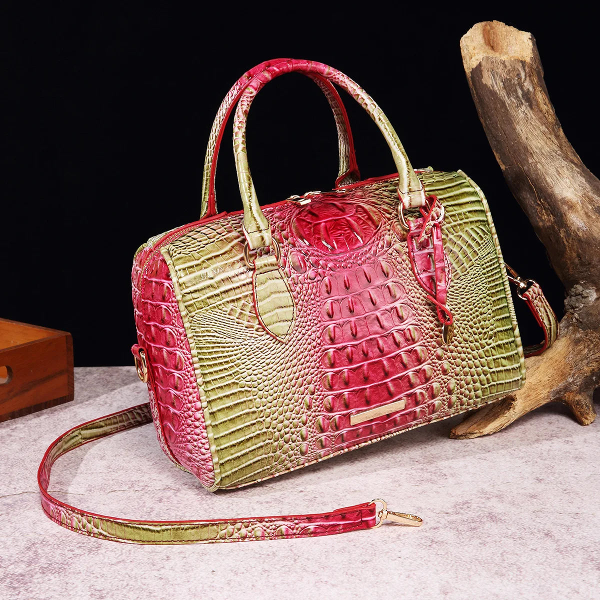 Alirattan Crocodile Pattern Handbags for Women