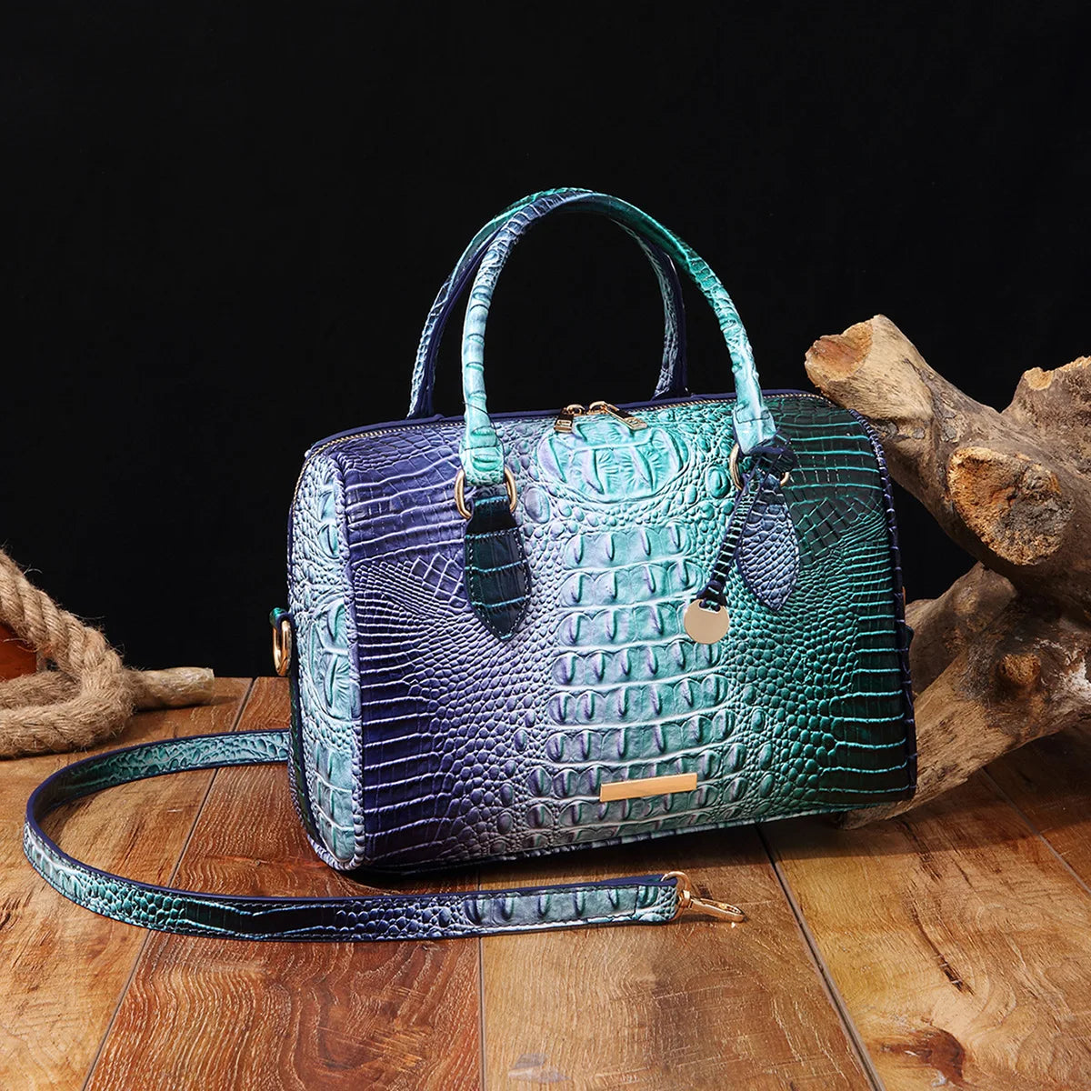 Alirattan Crocodile Pattern Handbags for Women