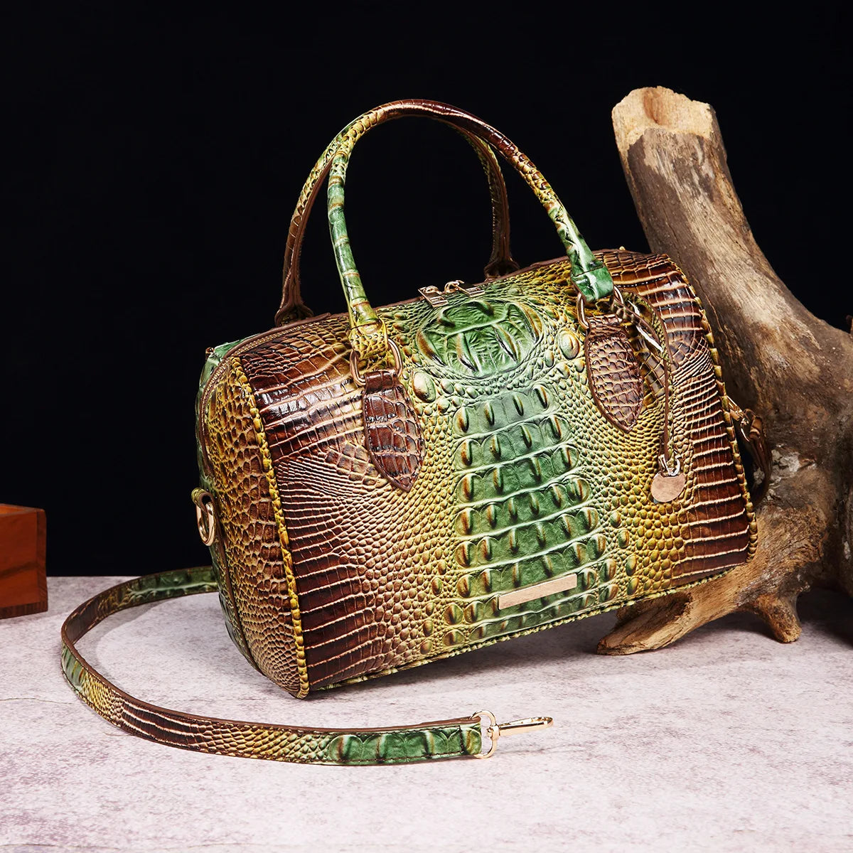 Alirattan Crocodile Pattern Handbags for Women