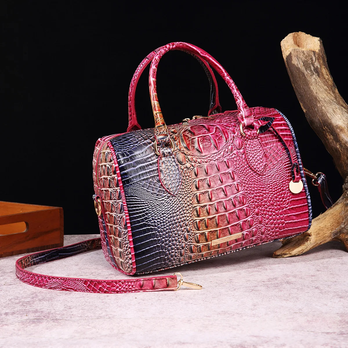 Alirattan Crocodile Pattern Handbags for Women