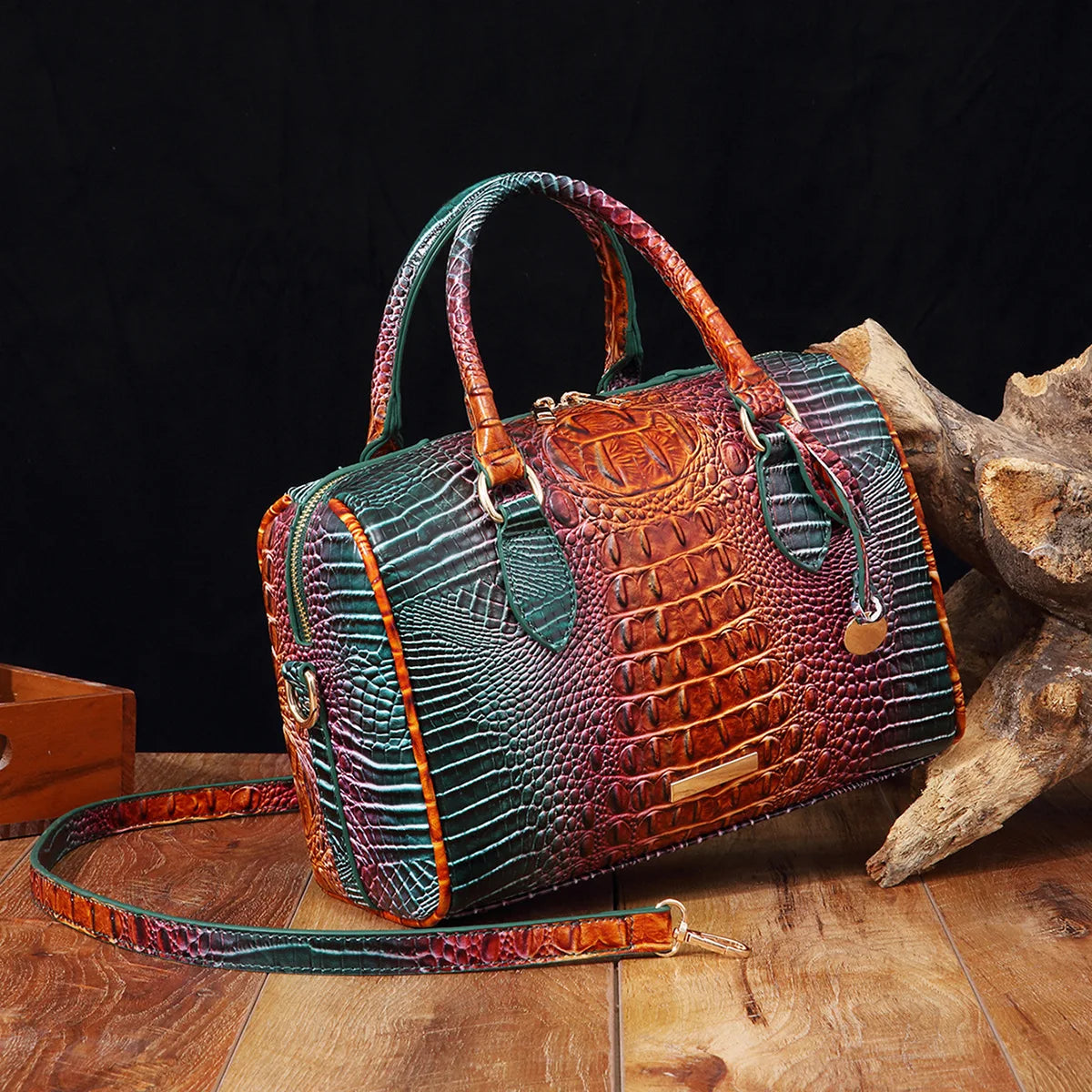 Alirattan Crocodile Pattern Handbags for Women