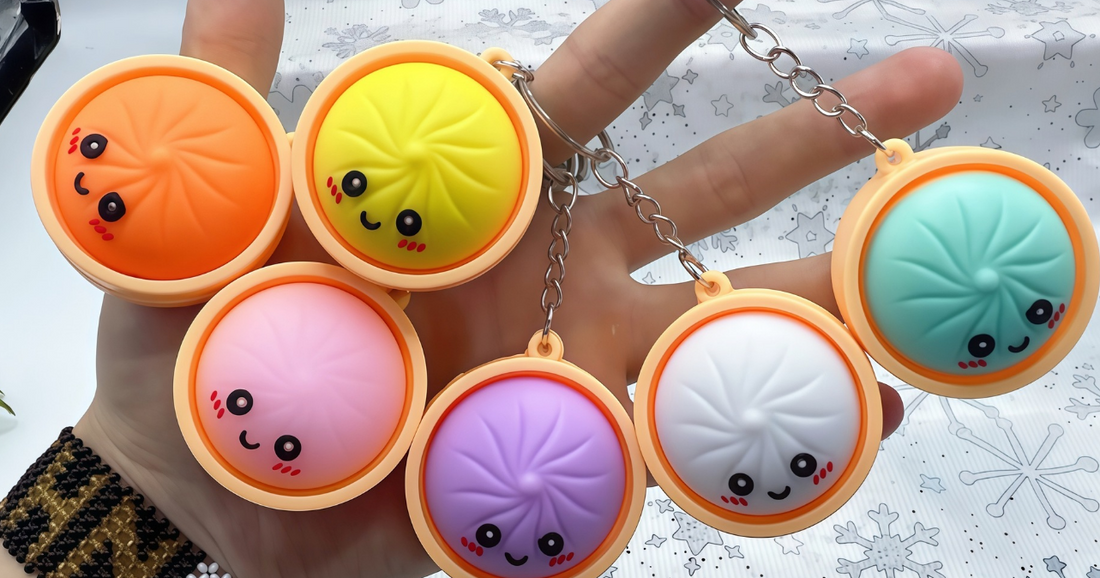 Dumpling Clicker Keychain
